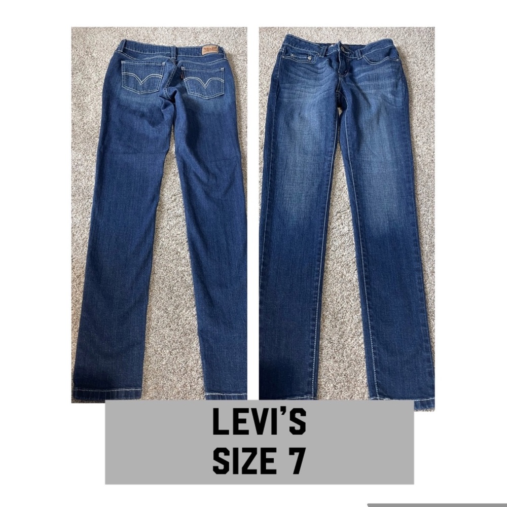 Levi’s mid rise leggings skinny jeans with stretch size 7